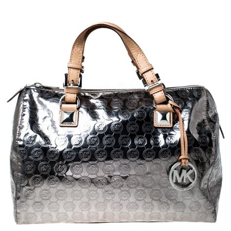 michael kors silver purse|Michael Kors dark silver wallet.